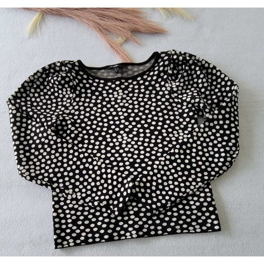 Zac & Rachel Women Polka‎ Dot Crew neck Long Sleeve T-shirt Size PL And PXL